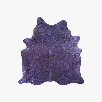Amara Luxe - Metallic Acid Cowhide Rug - Purple