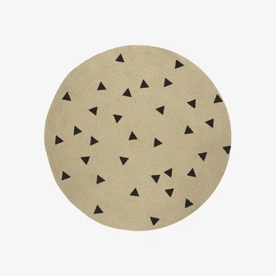 Amara ferm LIVING - Jute Round Rug - Black Triangles