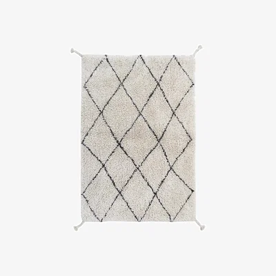 Amara Canals Bereber Mini Washable Rug - Natural/Black
