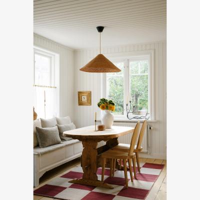 Anthropologie LAYERED Chess Wool Rug
