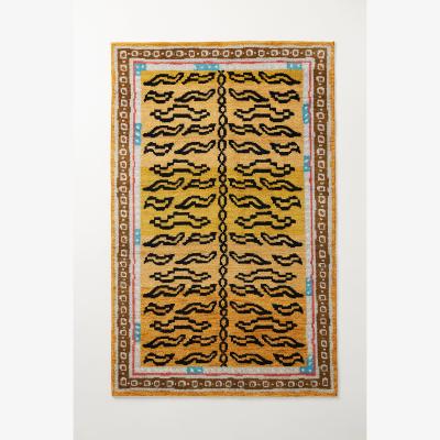 Anthropologie Hand-Knotted Tiger Stripe Rug