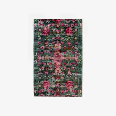 Anthropologie Ren Printed Easy-Care Floral Rug