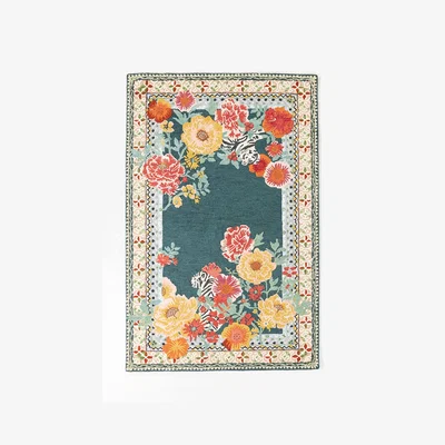 Anthropologie Hand-Tufted Gitta Floral Rug