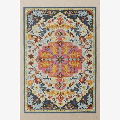 Anthropologie Bronte Hand-Tufted Multicolour Wool Persian Rug