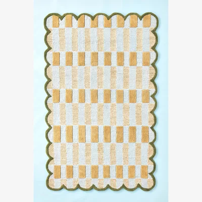 Anthropologie Matilda Goad & Co. Tufted Plaid Rug
