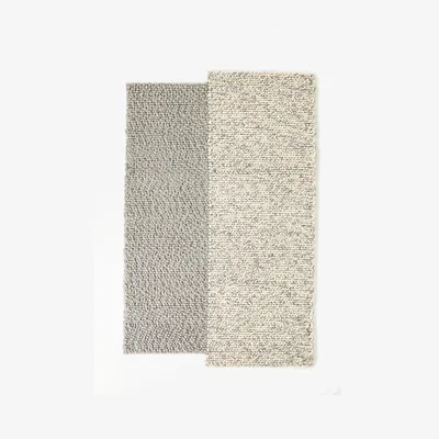 Anthropologie Chunky Colour-Block Felted Rug