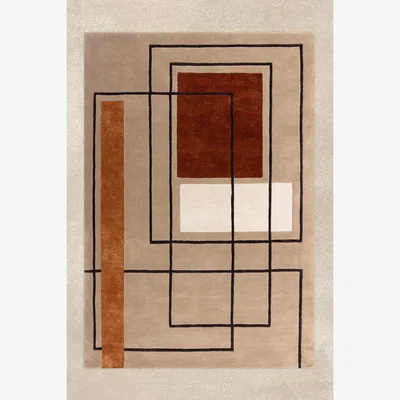 Anthropologie Reef Outline Hand-Tufted Wool Rug