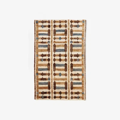 Anthropologie Jute Hand-Knotted Geometric Rug