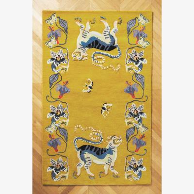 Anthropologie Sarah Gordon Tufted Flora & Fauna Rug