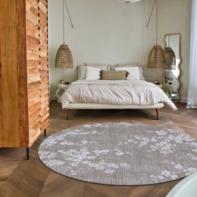 Arighi Bianchi Sakura Circle Rug, Morning Mist / 140cm Circle