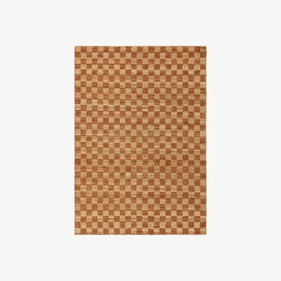 Barker and Stonehouse Avara Rust 160x230cm Rug, Square, Orange | Barker & Stonehouse