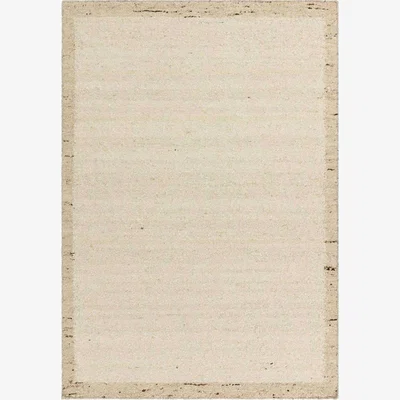 Barker and Stonehouse Nori Border 120x170cm Rug, Square, Neutral Wool Blend | Barker & Stonehouse