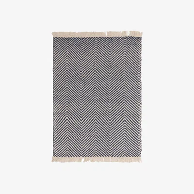 Barker and Stonehouse Galicia 160x230cm Rug Navy, Square Wool Blend | Barker & Stonehouse