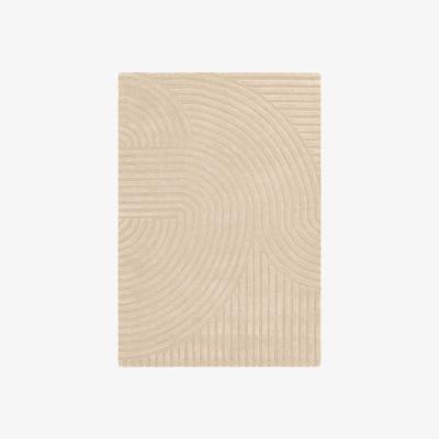 Barker and Stonehouse Curvone Sand 160x230cm Rug, Square, Neutral | W160cm | Barker & Stonehouse