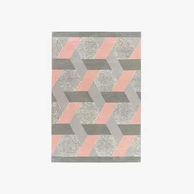 Barker and Stonehouse Camden Rug, Pink Wool | W120cm | Barker & Stonehouse