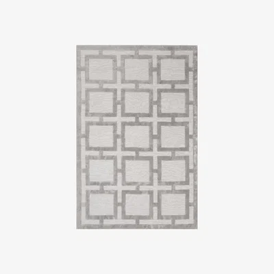 Barker and Stonehouse Eaton Silver 120x180cm Rug, Square | W120cm | Barker & Stonehouse