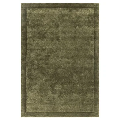 Barker and Stonehouse Aurelis Olive 160x230cm Rug, Square, Green Wool Blend | Barker & Stonehouse