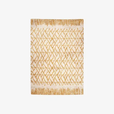 Barker and Stonehouse Okar Rug, Yellow | 160cm | Barker & Stonehouse