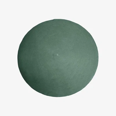 Barker and Stonehouse Cane-line Circle Rug, Dark Green