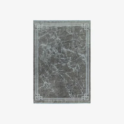 Barker and Stonehouse Zadana Rug, Silver with border