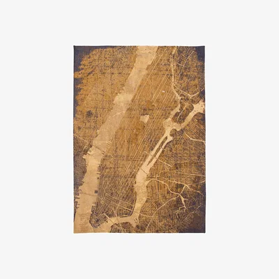 Barker and Stonehouse Cities Gatsby Gold 140x200cm Rug, Square | Barker & Stonehouse
