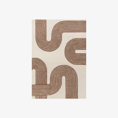 Barker and Stonehouse Arch 120X170cm Rug Terracotta, Square, Brown | Barker & Stonehouse