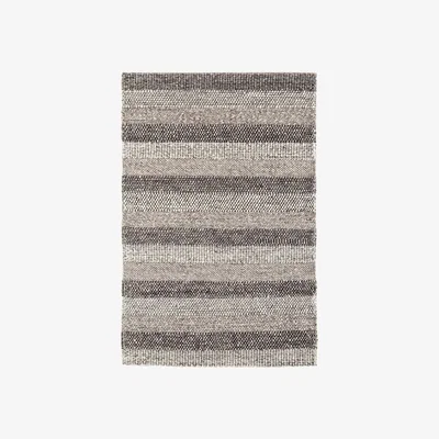 Barker and Stonehouse Flori Varied Stripe 120x170cm Rug, Square, Neutral | W120cm | Barker & Stonehouse