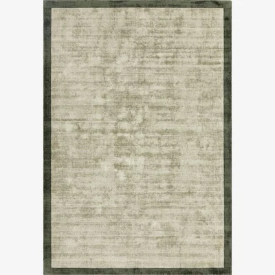 Barker and Stonehouse TYDE BORDER 120X170CM RUG SAGE/OLIVE, Square Viscose | Barker & Stonehouse
