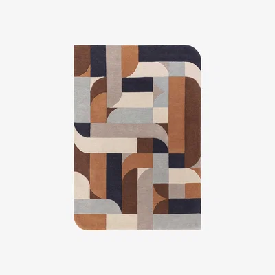 Barker and Stonehouse Blaise 120X170cm Rug Terracotta, Square | Barker & Stonehouse
