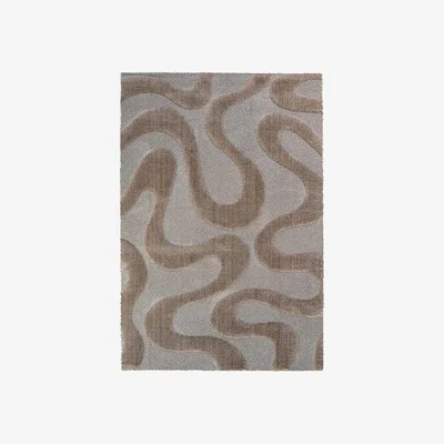 Barker and Stonehouse Bronze Waves Rug 160x230cm, Square, Brown | Barker & Stonehouse