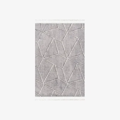 Barker and Stonehouse Alma 120x180cm Rug, Square, Grey | W120cm | Barker & Stonehouse