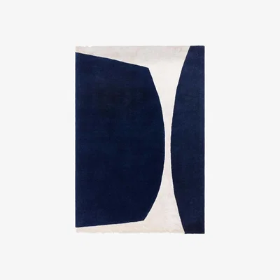 Barker and Stonehouse KINSLEY 200X300CM RUG INDIGO, Square, Blue Wool Blend | Barker & Stonehouse