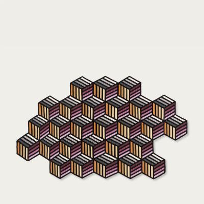 Bombinate.com Orange Killim Parquet Hexagon