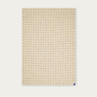 Bombinate.com Beige Square Felt Ball Rug Big One
