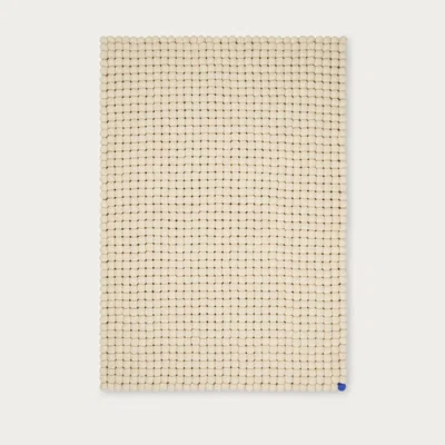 Bombinate.com Beige Square Felt Ball Rug Big One