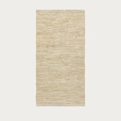 Bombinate.com Beige Leather Rug