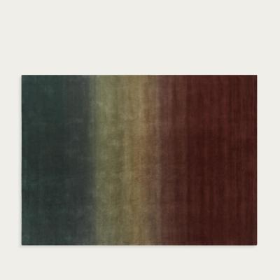 Bombinate.com Petrol/Wine Alfombra Hand Knotted Degrade