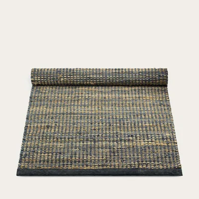 Bombinate.com Graphite Jute/Leather Rug