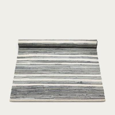 Bombinate.com Grey and Offwhite Striped Cotton Rug