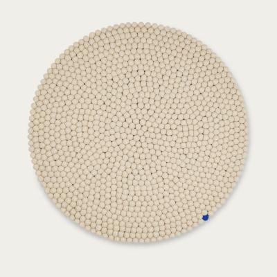 Bombinate.com Beige Round Felt Ball Rug Big One