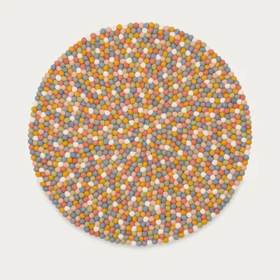 Bombinate.com Felt Ball Rug Liese Round