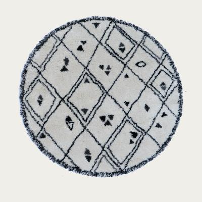 Bombinate.com Black/White Farandole Round Rug