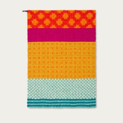 Bombinate.com Kerala 2 Felt Ball Rug