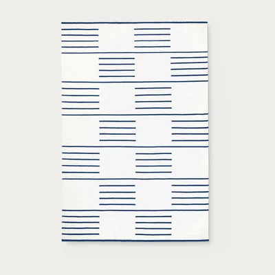 Bombinate.com Cream/Blue Classic Rug