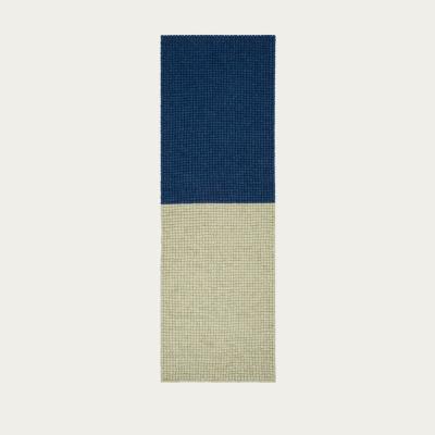 Bombinate.com Dark Blue/Cream Contrast Felt Ball Rug