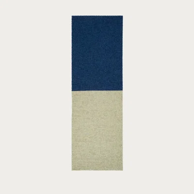 Bombinate.com Dark Blue/Cream Contrast Felt Ball Rug