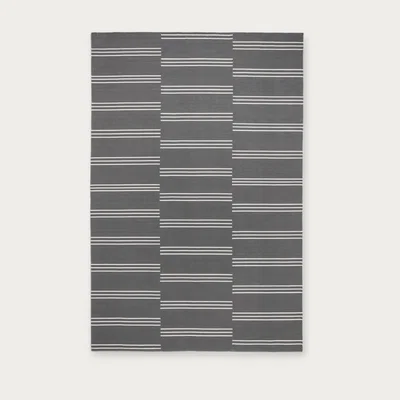 Bombinate.com Gray/Cream Stripes Rug