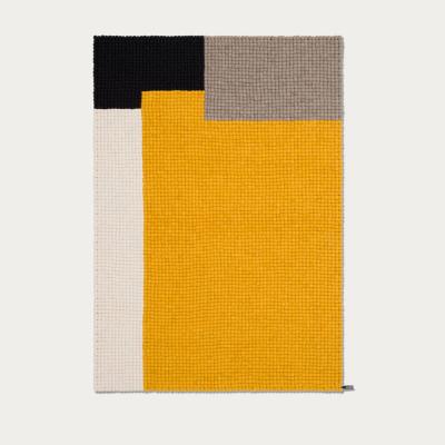 Bombinate.com Yellow Cube Felt Ball Rug