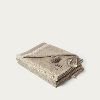 Bombinate.com Beige Herringbone Blanket