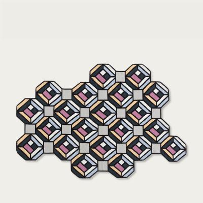 Bombinate.com Azul Killim Parquet Tetragon